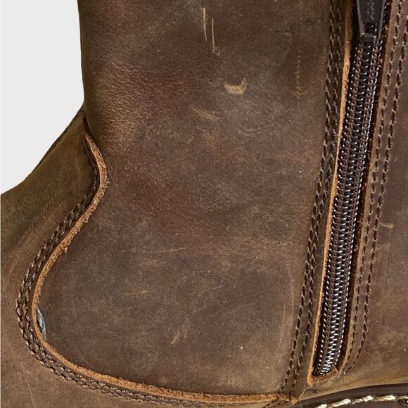 NWB Ad Tec 6" Crazy Horse Soft Toe Chelsea Work Boots Men's 11.5W Leather Rugged - Picture 16 of 16